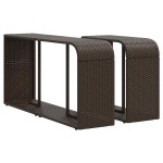 vidaXL Set canapele de grădină cu perne, 10 piese, maro, poliratan