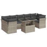 vidaXL Set canapele de grădină cu perne 10 piese gri deschis poliratan vidaXL Set canapele de grădină cu perne 10 piese gri deschis poliratan
