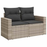 vidaXL Set canapele de grădină cu perne 10 piese gri deschis poliratan vidaXL Set canapele de grădină cu perne 10 piese gri deschis poliratan