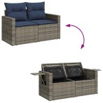 vidaXL Set mobilier grădină perne 6 piese gri poliratan vidaXL Set mobilier grădină perne 6 piese gri poliratan