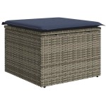 vidaXL Set mobilier grădină perne 6 piese gri poliratan/lemn acacia vidaXL Set mobilier grădină perne 6 piese gri poliratan/lemn acacia