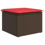 vidaXL Set mobilier grădină cu perne 6 piese maro poliratan/lemn acacia