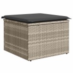 vidaXL Set mobilier de grădină cu perne, 8 piese gri deschis poliratan vidaXL Set mobilier de grădină cu perne, 8 piese gri deschis poliratan