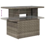 vidaXL Set mobilier grădină cu perne 9piese gri poliratan/lemn acacia