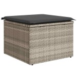 vidaXL Set mobilier de grădină cu perne, 8 piese gri deschis poliratan vidaXL Set mobilier de grădină cu perne, 8 piese gri deschis poliratan