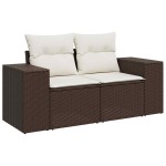 vidaXL Set canapele de grădină cu perne, 11 piese, maro, poliratan vidaXL Set canapele de grădină cu perne, 11 piese, maro, poliratan
