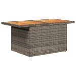 vidaXL Set canapea de grădină cu perne, 5 piese, gri, poliratan