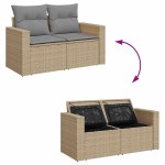 vidaXL Set canapele de grădină cu perne, 10 piese, bej, poliratan