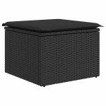 vidaXL Set mobilier de grădină cu perne, 8 piese, negru, poliratan vidaXL Set mobilier de grădină cu perne, 8 piese, negru, poliratan