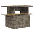 vidaXL Set canapea de grădină cu perne, 5 piese, poliratan/lemn acacia vidaXL Set canapea de grădină cu perne, 5 piese, poliratan/lemn acacia