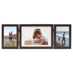 vidaXL Ramă foto triplă, colaj, maro închis, 22x15 cm+2x(10x15 cm) vidaXL Ramă foto triplă, colaj, maro închis, 22x15 cm+2x(10x15 cm)