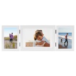 vidaXL Ramă foto triplă, colaj, alb, 22x15 cm + 2 x (10x15 cm) vidaXL Ramă foto triplă, colaj, alb, 22x15 cm + 2 x (10x15 cm)