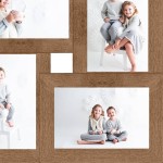 vidaXL Ramă foto colaj, maro deschis, 4x (10x15 cm) foto, MDF vidaXL Ramă foto colaj, maro deschis, 4x (10x15 cm) foto, MDF