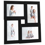 vidaXL Ramă foto colaj, negru, 4x (10x15 cm) foto, MDF vidaXL Ramă foto colaj, negru, 4x (10x15 cm) foto, MDF