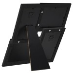 vidaXL Ramă foto colaj, negru, 4x (10x15 cm) foto, MDF vidaXL Ramă foto colaj, negru, 4x (10x15 cm) foto, MDF