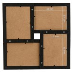 vidaXL Ramă foto colaj pentru 4x (13x18 cm) foto, negru, MDF vidaXL Ramă foto colaj pentru 4x (13x18 cm) foto, negru, MDF