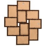 vidaXL Ramă foto colaj pentru 10x (10x15 cm) foto, maro închis, MDF vidaXL Ramă foto colaj pentru 10x (10x15 cm) foto, maro închis, MDF