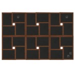 vidaXL Ramă foto colaj, maro închis, 24 x foto (13x18 cm), MDF vidaXL Ramă foto colaj, maro închis, 24 x foto (13x18 cm), MDF