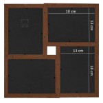 vidaXL Ramă foto colaj, maro închis, 24 x foto (13x18 cm), MDF vidaXL Ramă foto colaj, maro închis, 24 x foto (13x18 cm), MDF