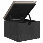 vidaXL Set mobilier de grădină cu perne, 8 piese, negru, poliratan vidaXL Set mobilier de grădină cu perne, 8 piese, negru, poliratan