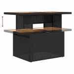 vidaXL Set mobilier grădină perne 6 piese negru poliratan/lemn acacia vidaXL Set mobilier grădină perne 6 piese negru poliratan/lemn acacia