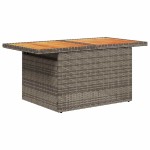 vidaXL Set mobilier grădină perne 6 piese negru poliratan/lemn acacia vidaXL Set mobilier grădină perne 6 piese negru poliratan/lemn acacia