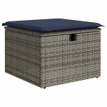 vidaXL Set mobilier grădină perne 6 piese negru poliratan/lemn acacia vidaXL Set mobilier grădină perne 6 piese negru poliratan/lemn acacia