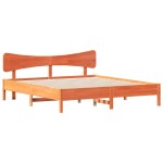 vidaXL Cadru de pat fără saltea, maro ceruit 200x200 cm lemn masiv pin vidaXL Cadru de pat fără saltea, maro ceruit 200x200 cm lemn masiv pin