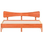 vidaXL Cadru de pat fără saltea, maro ceruit 180x200 cm lemn masiv pin
