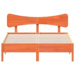 vidaXL Cadru de pat fără saltea, maro ceruit 140x200 cm lemn masiv pin vidaXL Cadru de pat fără saltea, maro ceruit 140x200 cm lemn masiv pin