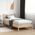 vidaXL Cadru de pat fără saltea, 90x200 cm, lemn masiv pin