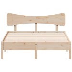 vidaXL Cadru de pat fără saltea, 135x190 cm, lemn masiv de pin