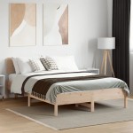 vidaXL Cadru de pat fără saltea, 120x190 cm, lemn masiv pin vidaXL Cadru de pat fără saltea, 120x190 cm, lemn masiv pin