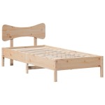 vidaXL Cadru de pat fără saltea, 75x190 cm, lemn masiv de pin