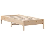 vidaXL Cadru de pat fără saltea, 75x190 cm, lemn masiv de pin