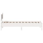 vidaXL Cadru de pat fără saltea, alb, 75x190 cm, lemn masiv de pin