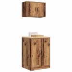 vidaXL Dulapuri de garaj 2 buc Lemn vechi Lemn prelucrat