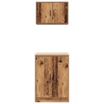vidaXL Dulapuri de garaj 2 buc Lemn vechi Lemn prelucrat