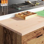 vidaXL Dulapuri de garaj 2 buc Lemn vechi Lemn prelucrat