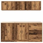 vidaXL Dulapuri de garaj 6 buc Lemn vechi Lemn prelucrat