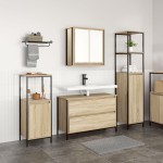 vidaXL Set mobilier baie, 3 piese, stejar sonoma, lemn prelucrat vidaXL Set mobilier baie, 3 piese, stejar sonoma, lemn prelucrat