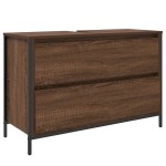 vidaXL Set mobilier baie, 3 piese, stejar maro, lemn prelucrat vidaXL Set mobilier baie, 3 piese, stejar maro, lemn prelucrat