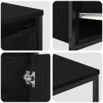 Set de mobilier pentru baie 2 piese vidaXL din lemn ingineresc, stejar negru Set de mobilier pentru baie 2 piese vidaXL din lemn ingineresc, stejar negru