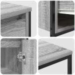 Set de mobilier pentru baie 2 piese vidaXL Gri Sonoma din lemn prelucrat Set de mobilier pentru baie 2 piese vidaXL Gri Sonoma din lemn prelucrat