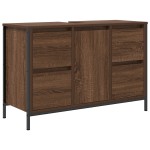 Set de Mobilier pentru Baie 2 Piese Maro Stejar din Lemn Ingineresc Set de Mobilier pentru Baie 2 Piese Maro Stejar din Lemn Ingineresc
