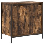 vidaXL Set de mobilier pentru baie din 5 piese din lemn tratat fumuriu vidaXL Set de mobilier pentru baie din 5 piese din lemn tratat fumuriu