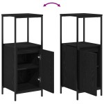 Set de mobilă pentru baie 3 piese vidaXL din lemn compozit stejar negru Set de mobilă pentru baie 3 piese vidaXL din lemn compozit stejar negru