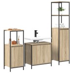 vidaXL Set de Mobilier pentru Baie 3 Piese din Stejar Sonoma și Lemn Prelucrat vidaXL Set de Mobilier pentru Baie 3 Piese din Stejar Sonoma și Lemn Prelucrat