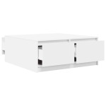 vidaXL Masuta de cafea cu sertare alb 100x100x40 cm vidaXL Masuta de cafea cu sertare alb 100x100x40 cm