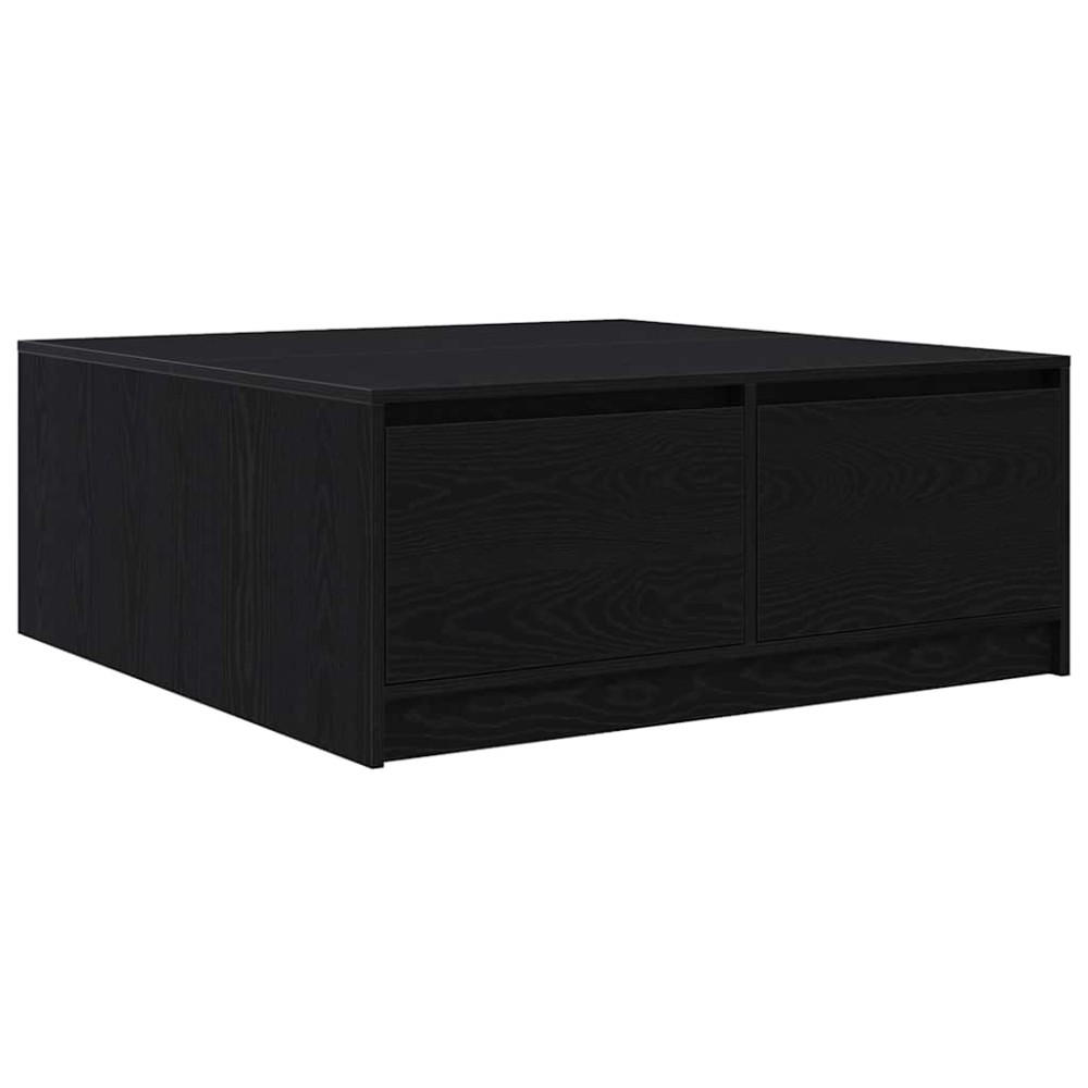 vidaXL Masuta de cafea cu sertare Stejar negru 100x100x40 cm